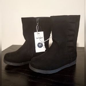 Size 11T Cat & Jack Little Girls Reva Ruffle Boot